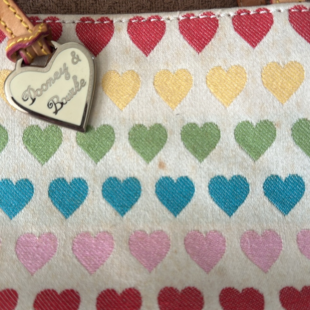 Vintage Dooney & Bourke Rainbow Heart Mini Handbag - Picture 2 of 4